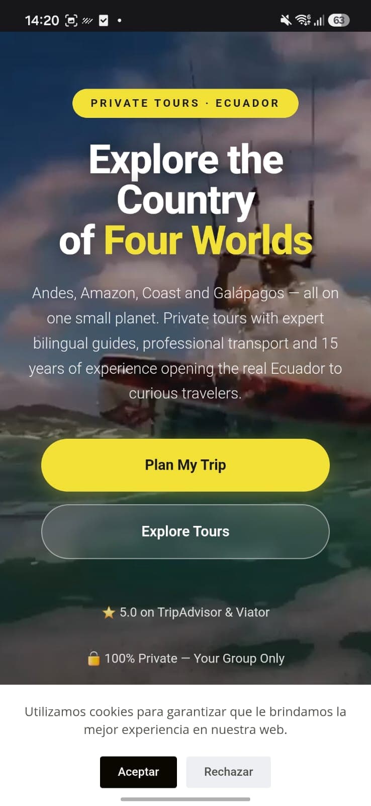 Andean Roots Travel en celular