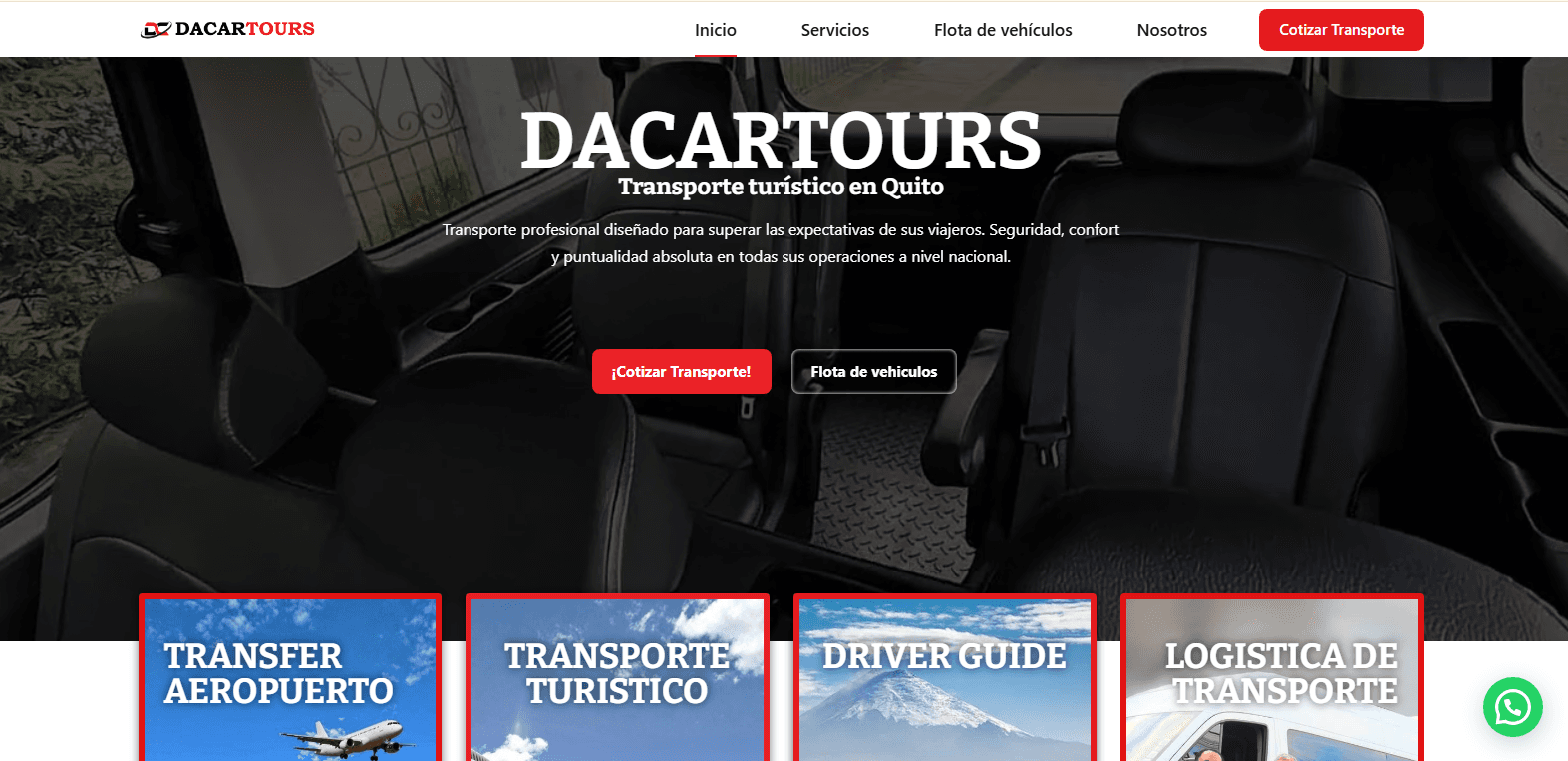 Sitio web de Dacartours